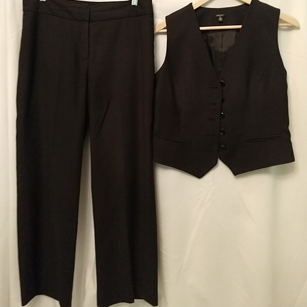 Nine West brand black mini pin strip suit set